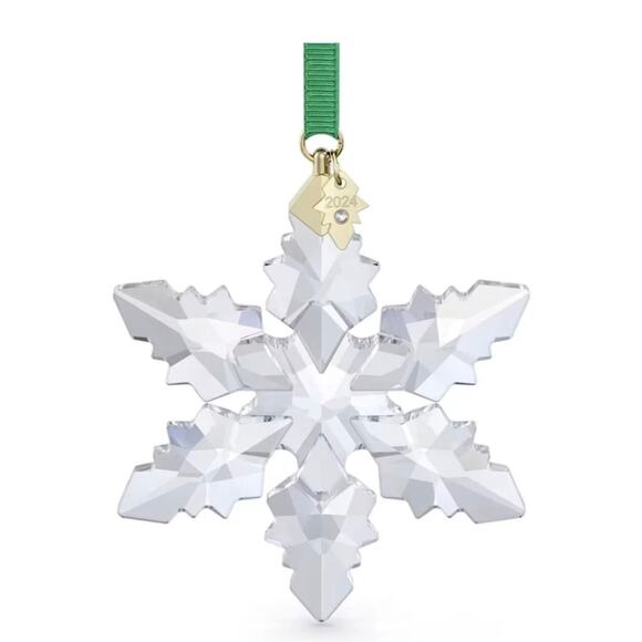 Swarovski Snowflake Ornament 2024 Green Box Crystal Holiday Collectible NEW - Picture 4 of 9